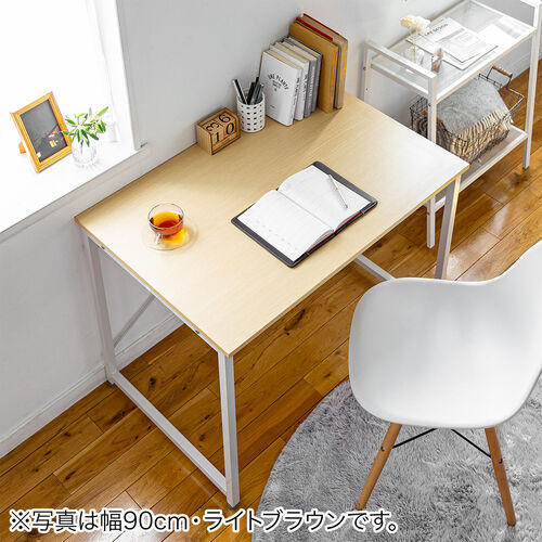 シンプルデスク（ワークデスク・モニターアーム対応・幅70cm・奥行60cm・ブラック）