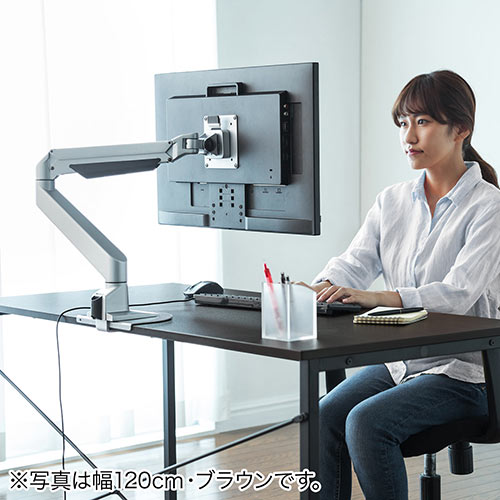 ワークデスク（シンプル・平机・シンプルデザイン・パソコンデスク・幅70cm・フリーアドレス・ブラウン）