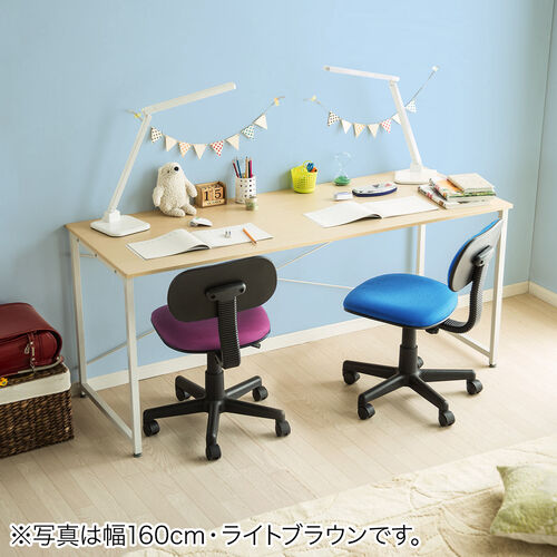 シンプルデスク（ワークデスク・モニターアーム対応・幅70cm・奥行60cm・ライトブラウン）