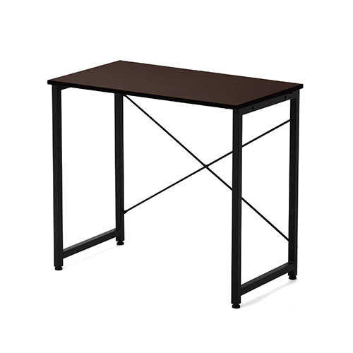 シンプルデスク（パソコンデスク・平机・幅80cm・奥行45cm・ブラウン）