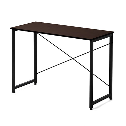 シンプルデスク（パソコンデスク・平机・幅100cm・奥行45cm・ブラウン）