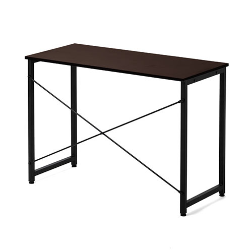 シンプルデスク（パソコンデスク・平机・幅100cm・奥行45cm・ブラウン）