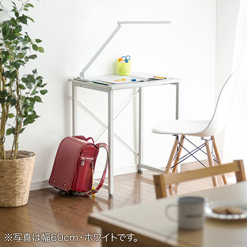 シンプルデスク（パソコンデスク・ゲーミングデスク・平机・幅120cm・奥行45cm・ブラウン）