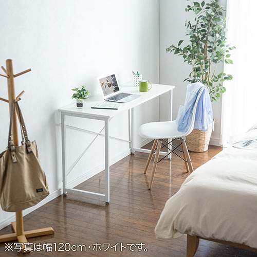 【アウトレット･訳あり・セール】シンプルデスク（パソコンデスク・平机・幅140cm・奥行45cm・ブラウン）