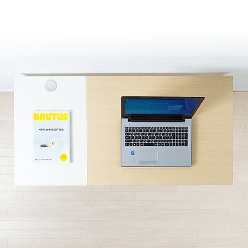 ワークデスク（ツートンデスク・シンプル・幅120cm・奥行60cm・木目・白・パソコンデスク・平机）