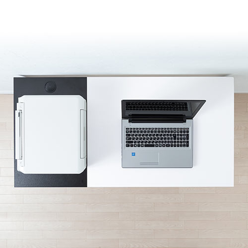 ワークデスク（ツートンデスク・シンプル・幅120cm・奥行60cm・白・黒・パソコンデスク・平机）