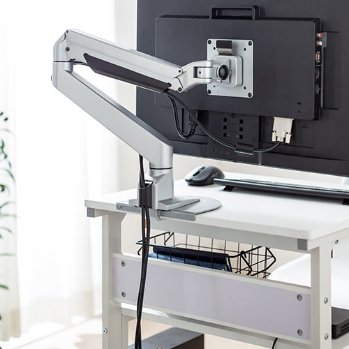 パソコンデスク（幅55cm・省スペース・テレワーク・在宅勤務・収納棚・ラック・勉強机・ゴムキャスター・ホワイト）