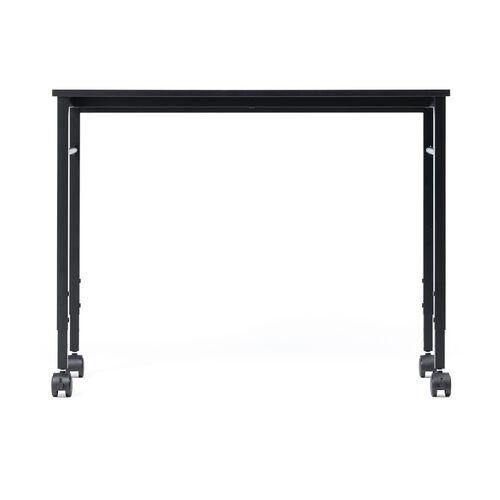 キャスター付きサブデスク（幅90cm・奥行35cm・高さ64cm/70cm・高さ調節可能・脇机・作業台・デスク幅拡張用・ブラック）