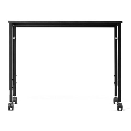 サブデスク(キャスター付き・パソコンデスク・作業台・拡張デスク・幅90cm・奥行35cm・高さ64cm/70cm・ブラウン・リモートワーク・在宅勤務)