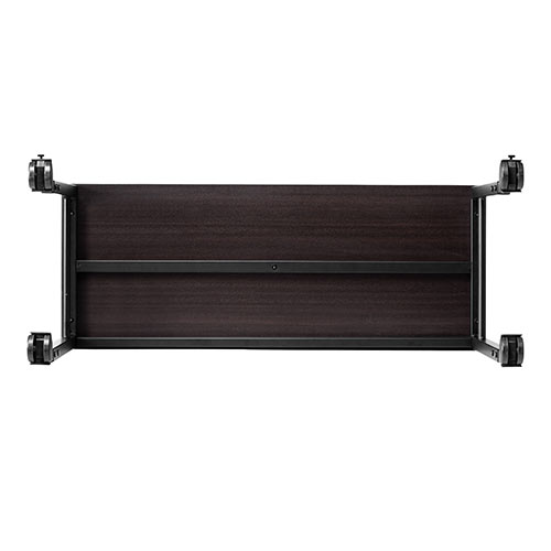 サブデスク(キャスター付き・パソコンデスク・作業台・拡張デスク・幅90cm・奥行35cm・高さ64cm/70cm・ブラウン・リモートワーク・在宅勤務)