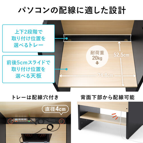 パネルデスク（簡易集中ブース・棚板付きデスク・3面パネル・幅81cm・個別ブース・集中デスク・学習塾・Web会議・自習室・図書館）