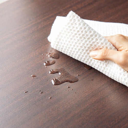 キャスター付きスタンディングデスク（大型キャスター・軽量設計・モニターアーム対応・幅90cm・奥行50cm・高さ100cm・木目）