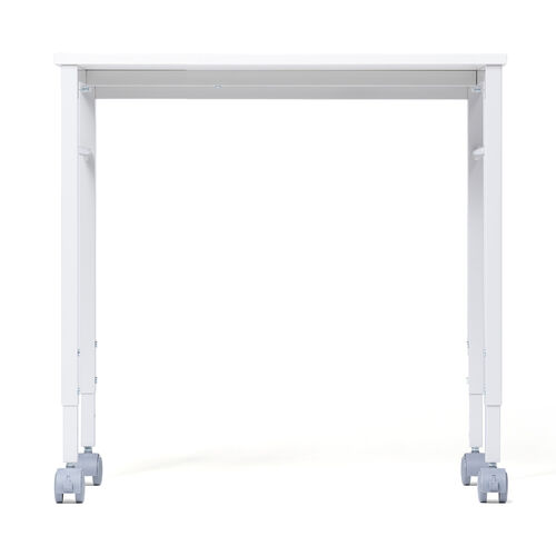 キャスター付きサブデスク（脇机・パソコンデスク・作業台・高さ調節可能・幅70cm・奥行35cm・高さ64cm/70cm・ホワイト）