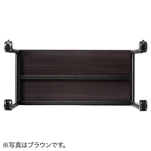 キャスター付きサブデスク（脇机・パソコンデスク・作業台・高さ調節可能・幅70cm・奥行35cm・高さ64cm/70cm・ホワイト）