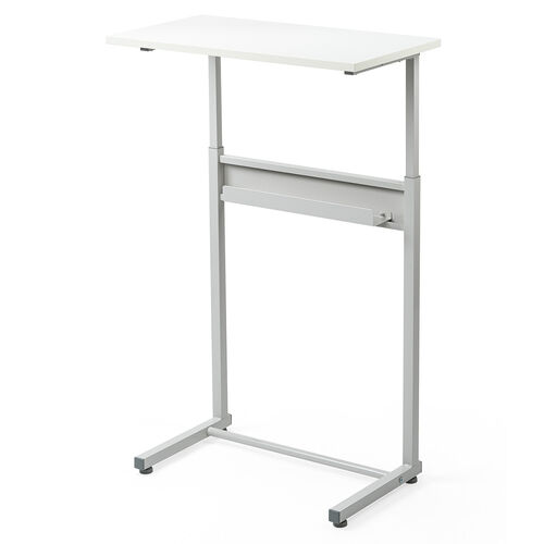 サブテーブル（拡張テーブル・モニター台・プリンタ台・ケーブルトレイ付き・シンプルワークデスク向け・ホワイト）