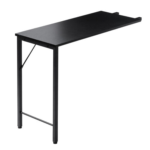シンプルデスク専用サブデスク（ L字デスク・デスク拡張・幅40cm・奥行90cm・ねじ固定・ブラック）