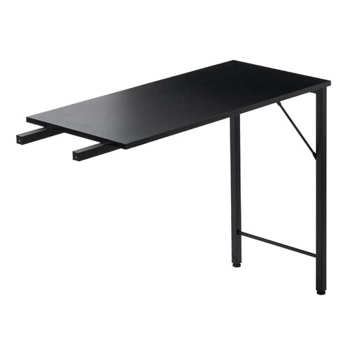 シンプルデスク専用サブデスク（ L字デスク・デスク拡張・幅40cm・奥行90cm・ねじ固定・ブラック）