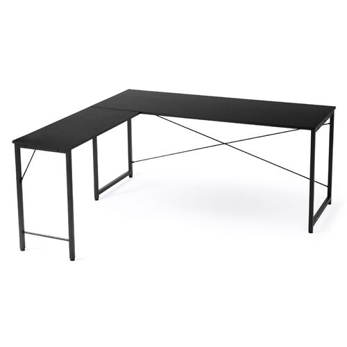 シンプルデスク専用サブデスク（ L字デスク・デスク拡張・幅40cm・奥行90cm・ねじ固定・ブラック）