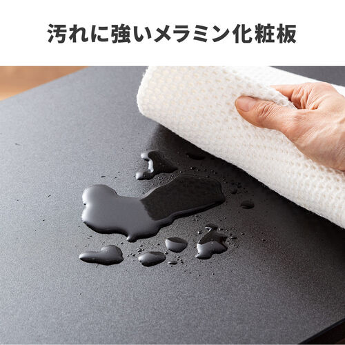 サブデスク（シンプルデスク専用サブデスク・L字デスク・ホワイト・幅40cm・奥行90cm・ねじ固定）