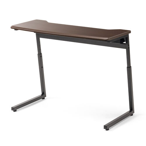 サイドテーブル（サブテーブル・ベッドサイド・ソファ差し込み・高さ調整・木目調・コの字）