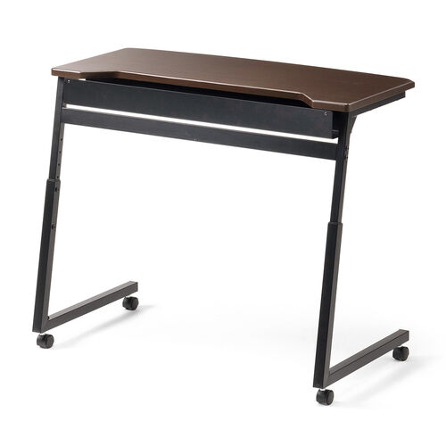 サイドテーブル（サブテーブル・ベッドサイド・ソファ差し込み・高さ調整・木目調・コの字）