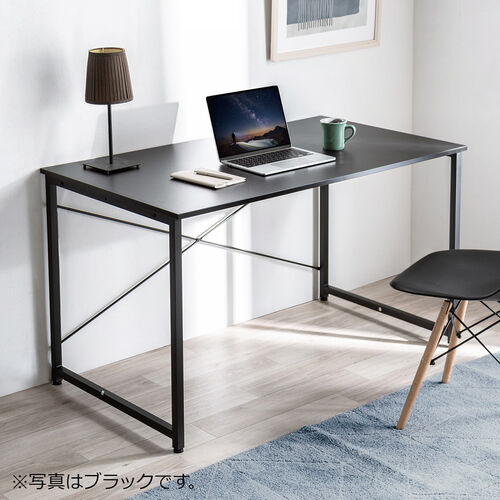 シンプルデスク（ワークデスク・平机・幅120cm・奥行70cm・モニターアーム対応・ホワイト ）