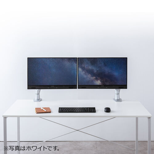 シンプルデスク（ワークデスク・平机・幅140cm・奥行70cm・モニターアーム対応・ブラック）