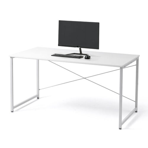 シンプルデスク（ワークデスク・平机・幅140cm・奥行70cm・モニターアーム対応・ホワイト ）