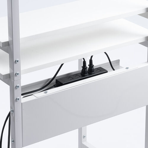 パソコンデスク（パソコンラック・ワークデスク・コンパクト・棚板3枚