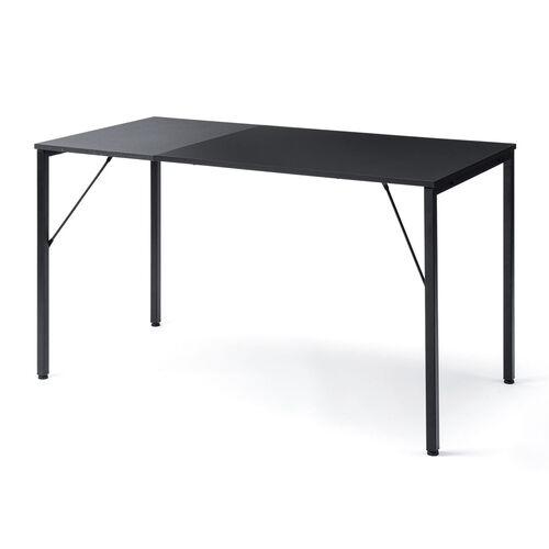 デザインデスク（パソコンデスク・ワークデスク・作業台・大理石調・幅120cm・奥行60cm・ブラック）