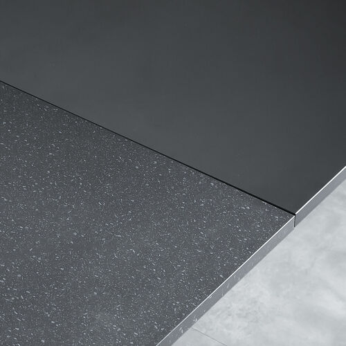 デザインデスク（パソコンデスク・ワークデスク・作業台・大理石調・幅120cm・奥行60cm・ブラック）