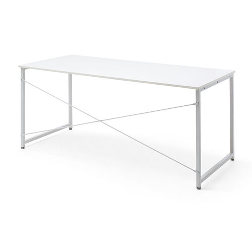 シンプルデスク（ワークデスク・机・幅160cm・奥行70cm・モニターアーム対応・ブラック）