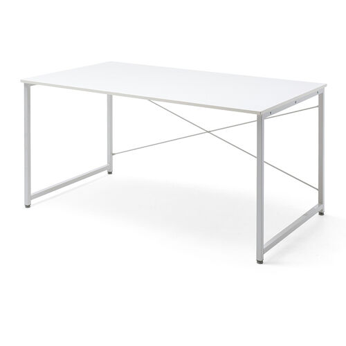 シンプルデスク（ワークデスク・机・幅140cm・奥行80cm・モニターアーム対応・ホワイト）