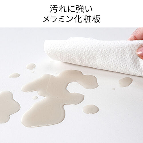 シンプルデスク（ワークデスク・机・幅140cm・奥行80cm・モニターアーム対応・ホワイト）