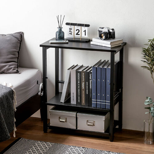 オープンラック（シェルフラック・シェルフ・収納ラック・収納棚・可変棚・幅60cm・奥行30cm・高さ70cm・ブラック）