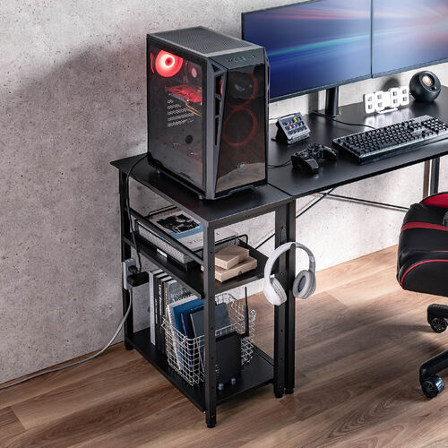 オープンラック（シェルフラック・シェルフ・収納ラック・収納棚・可変棚・幅60cm・奥行30cm・高さ70cm・ブラック）