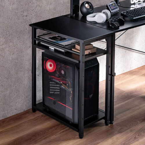 オープンラック（シェルフラック・シェルフ・収納ラック・収納棚・可変棚・幅60cm・奥行30cm・高さ70cm・ブラック）