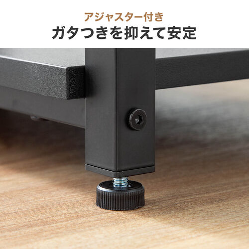 オープンラック（シェルフラック・シェルフ・収納ラック・収納棚・可変棚・幅60cm・奥行30cm・高さ70cm・ブラック）