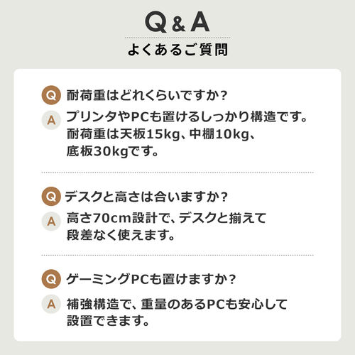 オープンラック（シェルフラック・シェルフ・収納ラック・収納棚・可変棚・幅60cm・奥行30cm・高さ70cm・ホワイト）