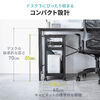デスクワゴン（トレイワゴン・オープンラック・シェルフラック・デスク下収納・収納棚・可変棚・幅60cm・奥行30cm・高さ61cm・ブラック）