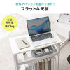 デスクワゴン（トレイワゴン・オープンラック・シェルフラック・デスク下収納・収納棚・可変棚・幅60cm・奥行30cm・高さ61cm・ホワイト）
