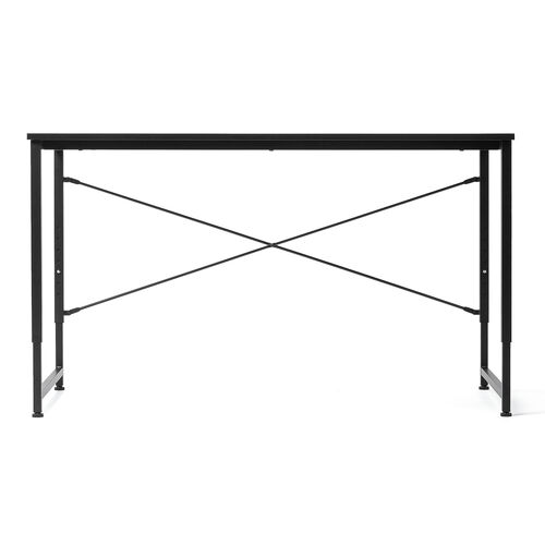 【アウトレット】シンプルデスク（ワークデスク・机・幅120cm・奥行60cm・高さ調整・7段階調整・モニターアーム対応・ブラック）