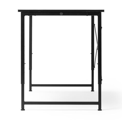 【アウトレット】シンプルデスク（ワークデスク・机・幅120cm・奥行60cm・高さ調整・7段階調整・モニターアーム対応・ブラック）