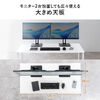 【アウトレット】シンプルデスク（ワークデスク・机・幅120cm・奥行60cm・高さ調整・7段階調整・モニターアーム対応・ホワイト）