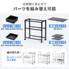 デスクワゴン（収納ラック・トレイワゴン・オープンラック・収納ワゴン・デスク下収納・収納棚・可変棚・幅60cm・奥行30cm・高さ64cm・ホワイト)