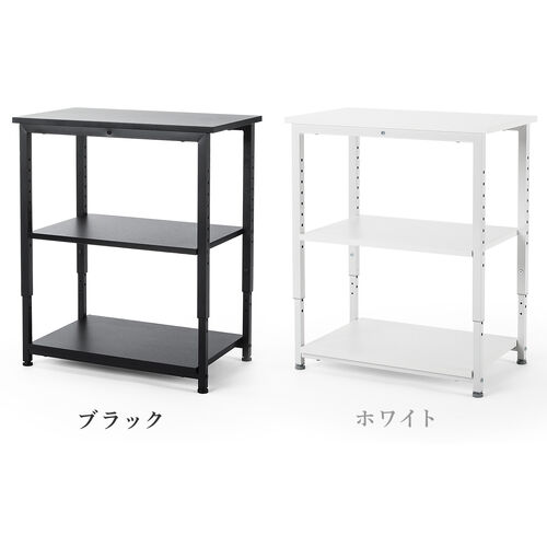 オープンラック（シェルフラック・収納ラック・収納棚・可変棚・高さ可変・幅60cm・奥行35cm・ブラック）