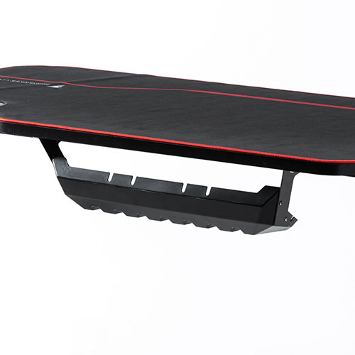 ゲーミングデスク（平机・eスポーツ・幅1400mm・奥行660mm・高750mm・パソコンデスク・デスクマット付き・ドリンクホルダー付き・ヘッドホン掛け）
