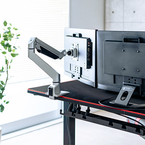 ゲーミングデスク（上下昇降・平机・eスポーツ・デスクマット・ドリンクホルダー・ヘッドホン掛け・タップ受け付き）