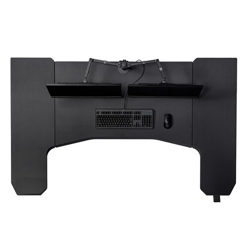 ゲーミングデスク（パソコンデスク・デスク・ゲーミングテーブル・幅180cm・コの字・クランプ対応・タップトレー・フック付き）