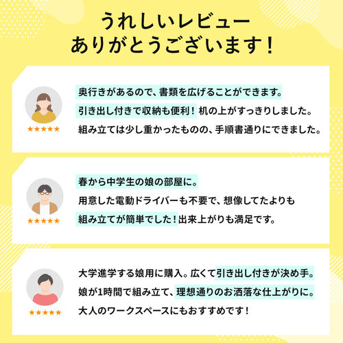 パソコンデスク（木製・幅100cm×奥行60cm×高さ72cm・ワークデスク・ホワイト）